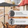 imageSimple Deluxe 9 Patio Umbrella Replacement Canopy Only Outdoor Table Market Yard Umbrella Replacement Top Cover with 8 Ribs RedCombo9ftGreyBlack