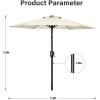 imageSimple Deluxe 9 Patio Umbrella Replacement Canopy Only Outdoor Table Market Yard Umbrella Replacement Top Cover with 8 Ribs RedCreamy WhiteNew