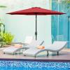 imageSimple Deluxe 9 Patio Umbrella Replacement Canopy Only Outdoor Table Market Yard Umbrella Replacement Top Cover with 8 Ribs RedRed Canopy Only