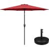 imageSimple Deluxe 9 Patio Umbrella Replacement Canopy Only Outdoor Table Market Yard Umbrella Replacement Top Cover with 8 Ribs RedRedBlack