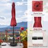 imageSimple Deluxe 9 Patio Umbrella Replacement Canopy Only Outdoor Table Market Yard Umbrella Replacement Top Cover with 8 Ribs RedRedNew