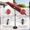 imageSimple Deluxe 9 Patio Umbrella Replacement Canopy Only Outdoor Table Market Yard Umbrella Replacement Top Cover with 8 Ribs RedRedNew