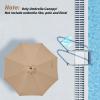 imageSimple Deluxe 9 Patio Umbrella Replacement Canopy Only Outdoor Table Market Yard Umbrella Replacement Top Cover with 8 Ribs RedTan Canopy Only