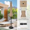 imageSimple Deluxe 9 Patio Umbrella Replacement Canopy Only Outdoor Table Market Yard Umbrella Replacement Top Cover with 8 Ribs RedTanNew