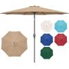 imageSimple Deluxe 9 Patio Umbrella Replacement Canopy Only Outdoor Table Market Yard Umbrella Replacement Top Cover with 8 Ribs RedTanNew