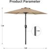 imageSimple Deluxe 9 Patio Umbrella Replacement Canopy Only Outdoor Table Market Yard Umbrella Replacement Top Cover with 8 Ribs RedTanNew