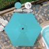 imageSimple Deluxe 9 Patio Umbrella Replacement Canopy Only Outdoor Table Market Yard Umbrella Replacement Top Cover with 8 Ribs RedTurquoiseNew
