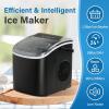 imageSimple Deluxe Ice Maker Machine for Countertop 9 Ice Cubes Ready in 6 Mins 26lbs Ice24Hrs Portable Ice Machine with Scoop ampamp Basket SelfClean for Home Kitchen Office Bar Party Black HZB12H