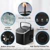 imageSimple Deluxe Ice Maker Machine for Countertop 9 Ice Cubes Ready in 6 Mins 26lbs Ice24Hrs Portable Ice Machine with Scoop ampamp Basket SelfClean for Home Kitchen Office Bar Party Black HZB12H