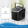 imageSimple Deluxe Ice Maker Machine for Countertop 9 Ice Cubes Ready in 6 Mins 26lbs Ice24Hrs Portable Ice Machine with Scoop ampamp Basket SelfClean for Home Kitchen Office Bar Party Black HZB12H