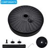 imageSimple Deluxe Offset Patio Wheels Cantilever Umbrella Base Stand Filled with 220 Lbs Water or 410 Lbs Sand 33quotX33quotX67quot BlackBaseRound