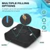 imageSimple Deluxe Offset Patio Wheels Cantilever Umbrella Base Stand Filled with 220 Lbs Water or 410 Lbs Sand 33quotX33quotX67quot BlackBlackoffset umbrella