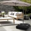 imageSimple Deluxe Offset Patio Wheels Cantilever Umbrella Base Stand Filled with 220 Lbs Water or 410 Lbs Sand 33quotX33quotX67quot BlackBlackoffset umbrella