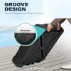 imageSimple Deluxe Offset Patio Wheels Cantilever Umbrella Base Stand Filled with 220 Lbs Water or 410 Lbs Sand 33quotX33quotX67quot BlackBlackoffset umbrella