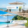imageSimple Deluxe Offset Patio Wheels Cantilever Umbrella Base Stand Filled with 220 Lbs Water or 410 Lbs Sand 33quotX33quotX67quot BlackBronze