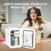 imageSimple Deluxe Portable Mini Fridge 4L6 Can Cooler and Warmer Compact Refrigerator for Skincare Cosmetics Beverage Food for Bedroom 4 L White