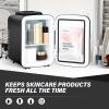 imageSimple Deluxe Portable Mini Fridge 4L6 Can Cooler and Warmer Compact Refrigerator for Skincare Cosmetics Beverage Food for Bedroom RedBlack