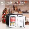 imageSimple Deluxe Portable Mini Fridge 4L6 Can Cooler and Warmer Compact Refrigerator for Skincare Cosmetics Beverage Food for Bedroom RedBlack