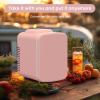 imageSimple Deluxe Portable Mini Fridge 4L6 Can Cooler and Warmer Compact Refrigerator for Skincare Cosmetics Beverage Food for Bedroom RedPink