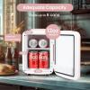 imageSimple Deluxe Portable Mini Fridge 4L6 Can Cooler and Warmer Compact Refrigerator for Skincare Cosmetics Beverage Food for Bedroom RedPink