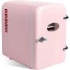 imageSimple Deluxe Portable Mini Fridge 4L6 Can Cooler and Warmer Compact Refrigerator for Skincare Cosmetics Beverage Food for Bedroom RedPink