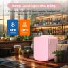 imageSimple Deluxe Portable Mini Fridge 4L6 Can Cooler and Warmer Compact Refrigerator for Skincare Cosmetics Beverage Food for Bedroom RedPink