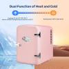 imageSimple Deluxe Portable Mini Fridge 4L6 Can Cooler and Warmer Compact Refrigerator for Skincare Cosmetics Beverage Food for Bedroom RedPink