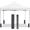 imageSimple Deluxe 10x10ft Pop Up Canopy Tent Beach Tent Outdoor Shade Instant Portable Easy Setup Sun Shelter with Case 4 Sand Bags for Events Parties Camping White