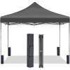 imageSimple Deluxe 10x10ft Pop Up Canopy Tent Beach Tent Outdoor Shade Instant Portable Easy Setup Sun Shelter with Case 4 Sand Bags for Picnics Parties Camping BlueNewGray