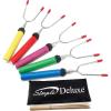 imageSimple Deluxe 15 Pcs 34 inch Marshmallow Roasting Sticks Smores Kit Extendable Design Telescoping Skewers ampamp Hot Dog Forks with Wooden Handle5Pack