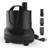 imageSimple Deluxe 550GPH Submersible Pump 2082LH 45W with 92ft High Lift Fountain Pump with 3 Nozzles for Fish Tank Pond Aquarium Hydroponics Black1056GPHNew