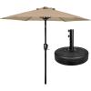 imageSimple Deluxe 75ft Patio Umbrella Outdoor Table Market Yard Umbrella with Round Umbrella Base Stand for Garden Deck Backyard Pool TanComboTan