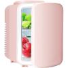 imageSimple Deluxe Portable Mini Fridge 4L6 Can Cooler and Warmer Compact Refrigerator for Skincare Cosmetics Beverage Food 110V AC12V DC for Bedroom Office Car Dorm FreonFree Pink