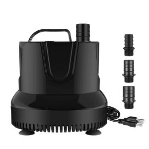 imageSimple Deluxe 550GPH Submersible Pump 2082LH 45W with 92ft High Lift Fountain Pump with 3 Nozzles for Fish Tank Pond Aquarium Hydroponics Black1056 GPH