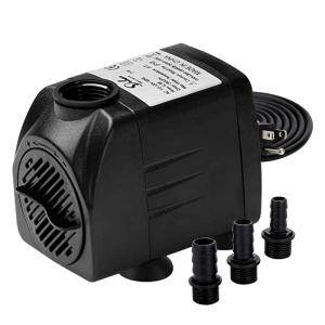 imageSimple Deluxe 550GPH Submersible Pump 2082LH 45W with 92ft High Lift Fountain Pump with 3 Nozzles for Fish Tank Pond Aquarium Hydroponics Black290G