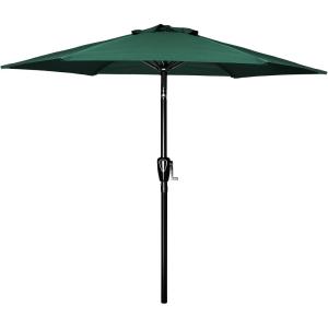 imageSimple Deluxe 75ft Patio Umbrella Outdoor Table Market Yard Umbrella with Round Umbrella Base Stand for Garden Deck Backyard Pool TanGreen