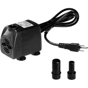 imageSimple Deluxe 800GPH Bottom Suction Submersible Pump 3000LH 60W with 98ft High Lift Fountain Pump with 3 Nozzles for Fish Tank Pond Aquarium Hydroponics160GPH