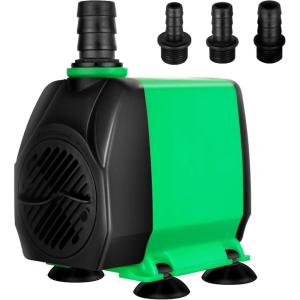 imageSimple Deluxe 800GPH Bottom Suction Submersible Pump 3000LH 60W with 98ft High Lift Fountain Pump with 3 Nozzles for Fish Tank Pond Aquarium Hydroponics800GPHNew