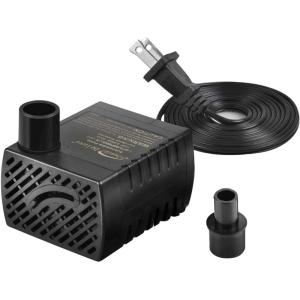 imageSimple Deluxe 800GPH Bottom Suction Submersible Pump 3000LH 60W with 98ft High Lift Fountain Pump with 3 Nozzles for Fish Tank Pond Aquarium Hydroponics80GPHNew