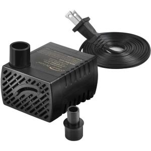 imageSimple Deluxe 800GPH Bottom Suction Submersible Pump 3000LH 60W with 98ft High Lift Fountain Pump with 3 Nozzles for Fish Tank Pond Aquarium Hydroponics80GPH