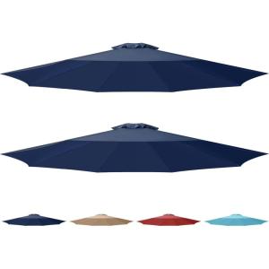 imageSimple Deluxe 9 Patio Umbrella Replacement Canopy Only Outdoor Table Market Yard Umbrella Replacement Top Cover with 8 Ribs Red2PDark Blue Canopys