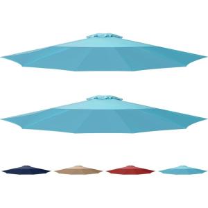 imageSimple Deluxe 9 Patio Umbrella Replacement Canopy Only Outdoor Table Market Yard Umbrella Replacement Top Cover with 8 Ribs Red2PTurquoise Canopys