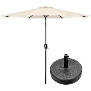 imageSimple Deluxe 9 Patio Umbrella Replacement Canopy Only Outdoor Table Market Yard Umbrella Replacement Top Cover with 8 Ribs RedCombo9ftCreamy WhiteBlack