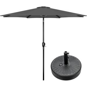 imageSimple Deluxe 9 Patio Umbrella Replacement Canopy Only Outdoor Table Market Yard Umbrella Replacement Top Cover with 8 Ribs RedCombo9ftGreyBlack