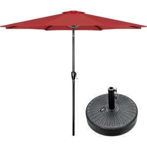 imageSimple Deluxe 9 Patio Umbrella Replacement Canopy Only Outdoor Table Market Yard Umbrella Replacement Top Cover with 8 Ribs RedCombo9ftRedBlack