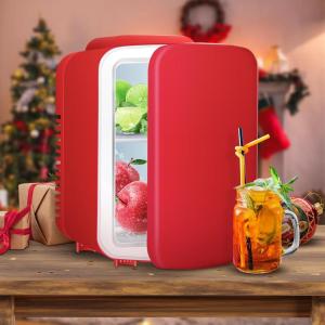 imageSimple Deluxe Portable Mini Fridge 4L6 Can Cooler and Warmer Compact Refrigerator for Skincare Cosmetics Beverage Food for Bedroom RedRed
