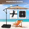 imageSimple Deluxe 10ft Offset Umbrella Cantilever Patio Hanging Umbrella Outdoor Market Umbrella with Crank ampamp Cross Base Suitable for Garden Lawn backyard and DeckTan