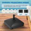 imageSimple Deluxe 1772quot 242 lbs Market Heavy Duty Umbrella Round Stand Base for Patio Outdoor Deck Lawn Garden BronzeBlackwheels