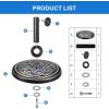 imageSimple Deluxe 1772quot 242 lbs Market Heavy Duty Umbrella Round Stand Base for Patio Outdoor Deck Lawn Garden BronzeBronze