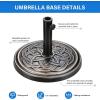 imageSimple Deluxe 1772quot 242 lbs Market Heavy Duty Umbrella Round Stand Base for Patio Outdoor Deck Lawn Garden BronzeBronze